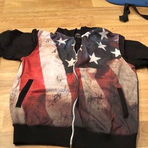 American flag zip up